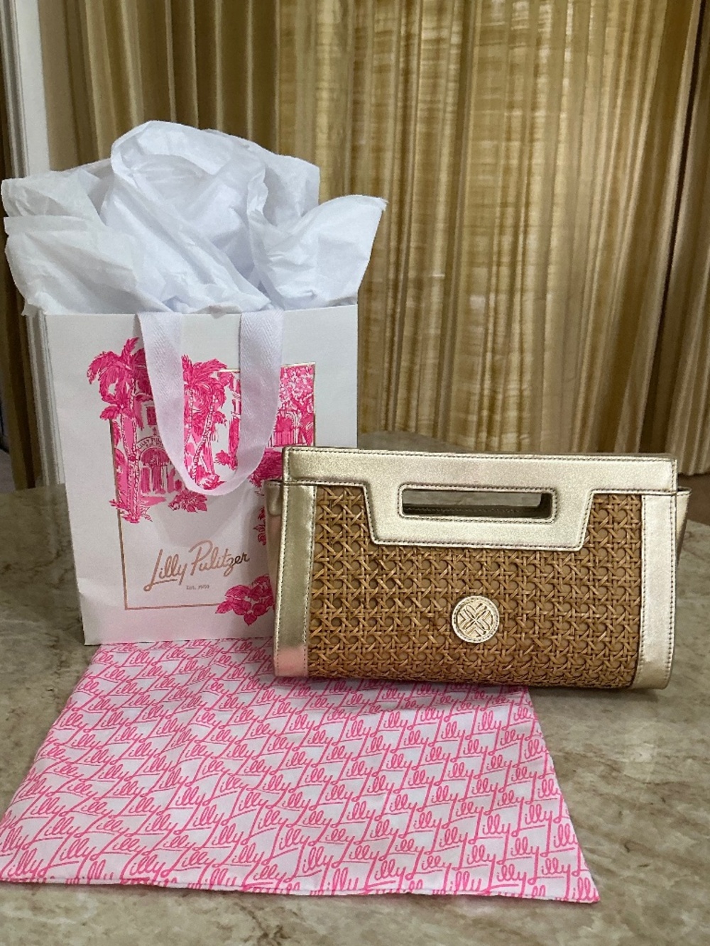 LILLY PULITZER LIZA CANE CLUTCH